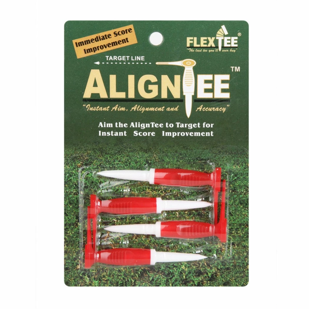 FlexTee AlignTee Flexible Golf Tees - Pack Of 4