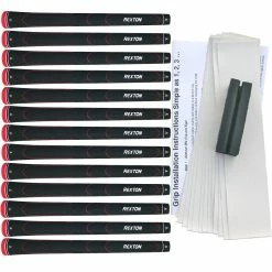 Rexton Golf Rexton Black/Red Line Velvet Standard 13 Pc Grip Kit