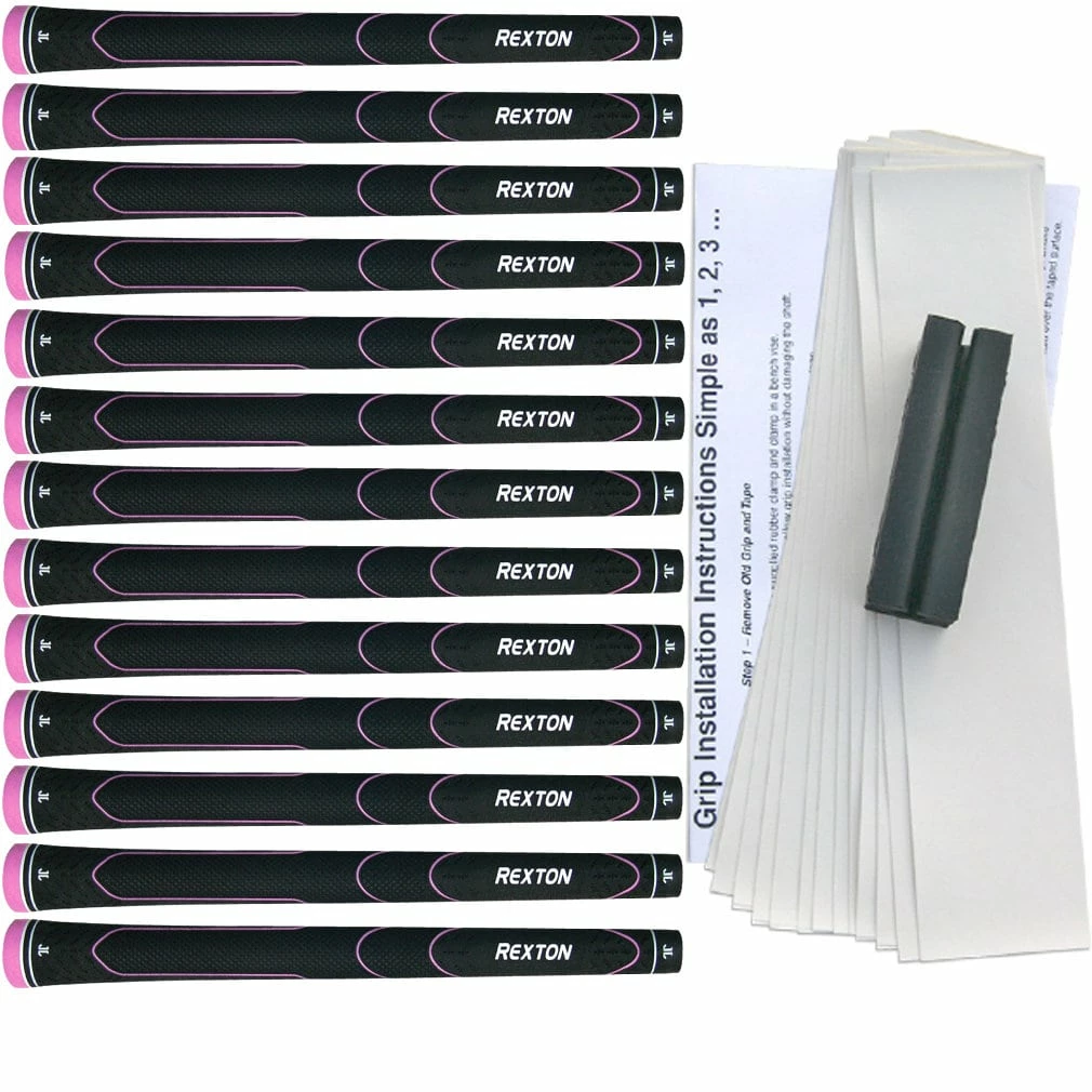 Rexton Golf Rexton Women's Black/Pink Line Velvet Grip Kit