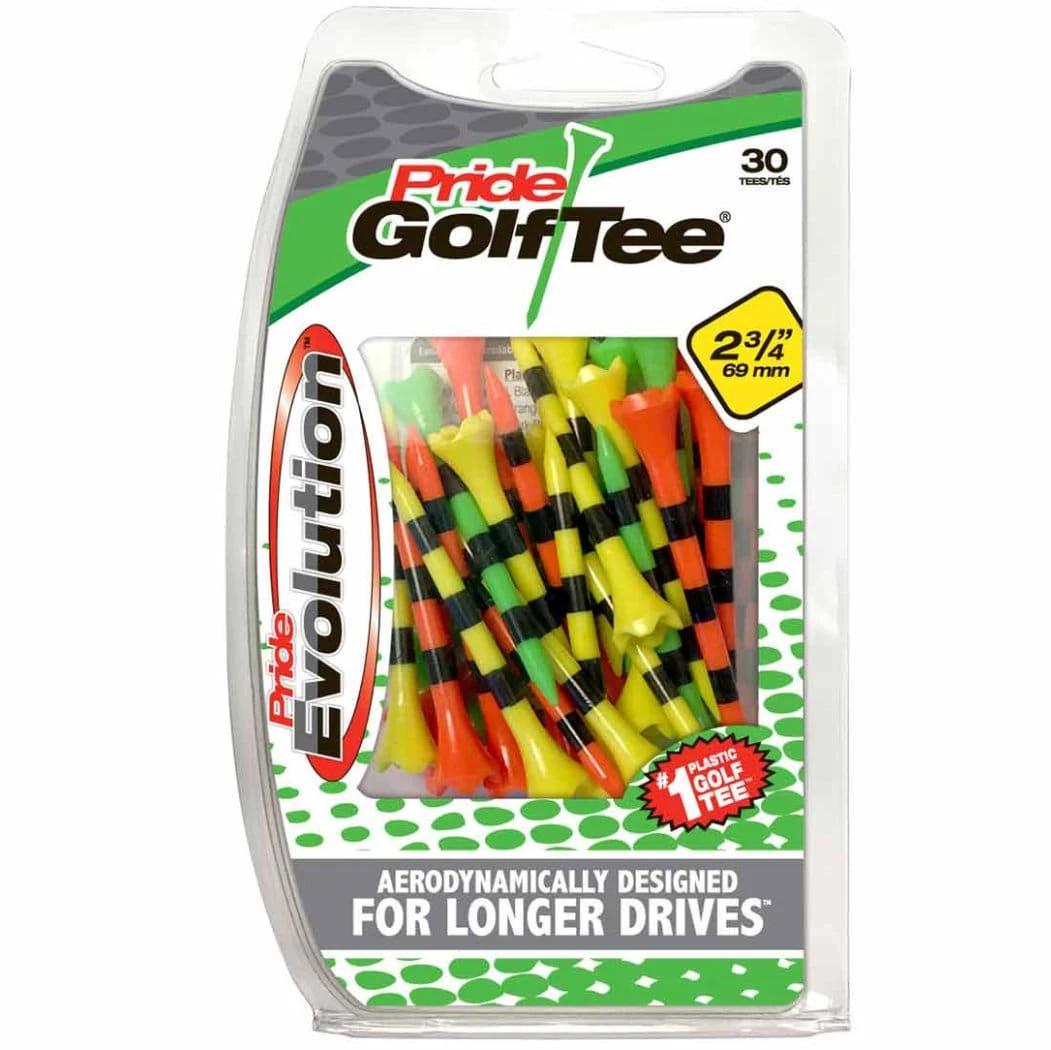 Pride Golf Tees Pride Evolution Striped Plastic 2-3/4" Golf Tees - 30 Pack - Image 7