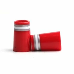 7/8" Three Ring Iron Ferrules Red (10-Pack)