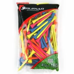 Orlimar 2-3/4 Inch Florescent Golf Tees 100-Pack - Multi-Color